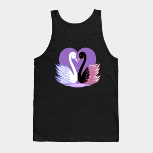 Heart Loving Swans Tank Top